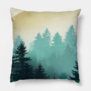 Foggy Forest Pillow