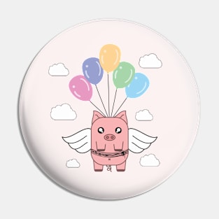 cute flying pig Pin