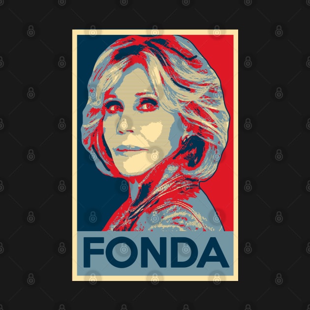 Jane Fonda Political Poster by baranskini