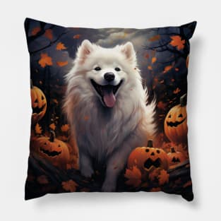 Samoyed Halloween Pillow