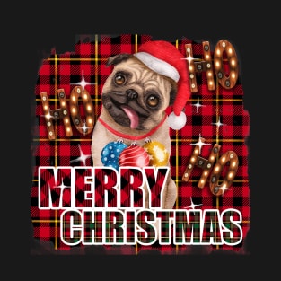 Merry Christmas pug T-Shirt