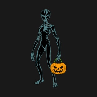 Cool Alien Halloween Trick or Treat Merch T-Shirt