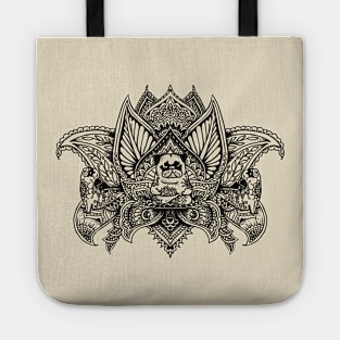 Lotus Mandala Pug Tote