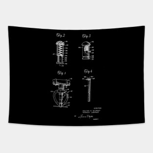 Fire Sprinkler Head Vintage Patent Drawing Tapestry