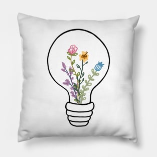 floral lightbulb Pillow