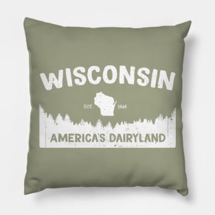 Wisconsin, Midwest State Motto Pillow