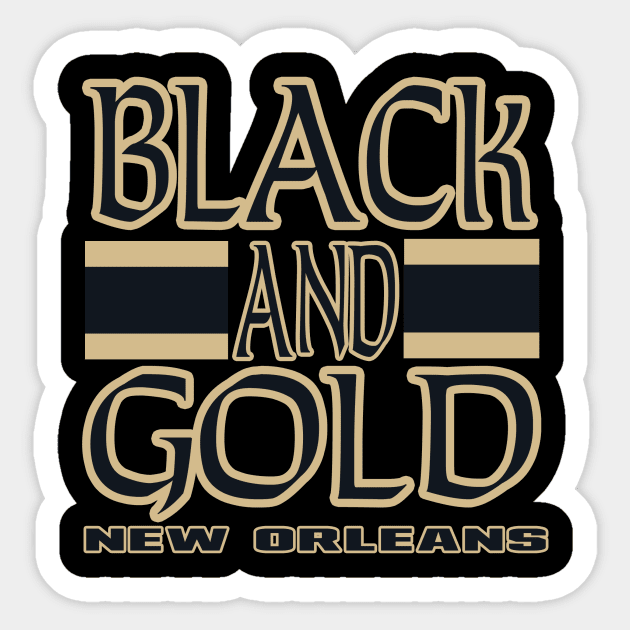 NOLA LYFE Black and Gold New Orleans True Football Colors! - New Orleans  Saints - Sticker