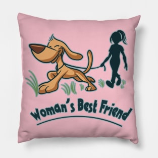 Woman’s Best Friend. When You Love Your Pet. Humans And Animals Graphic. Pillow