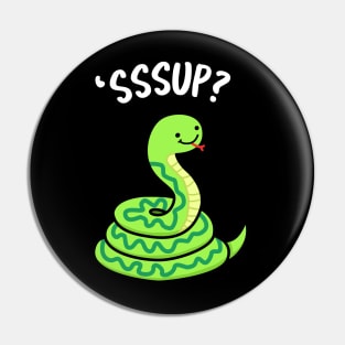 Ssssup Cute Snake Pun Pin