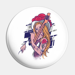 ROCK AND ROLL GIRL Pin