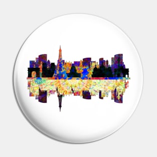 Paris France, City Skyline Pin