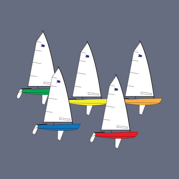 OK Dinghy Sailboats Racing by CHBB