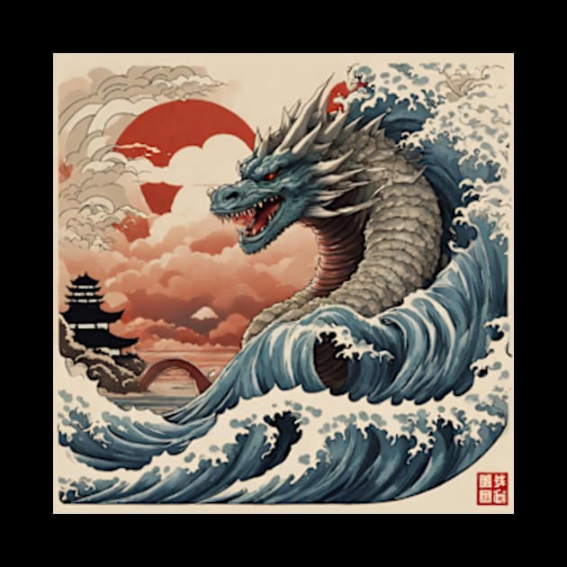 giant serpent in the sea of japan by cloudviewv2