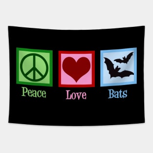 Peace Love Bats Tapestry