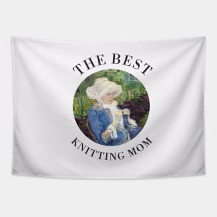 THE BEST KNITTING MOM EVER FINE ART VINTAGE STYLE MOTHER OLD TIMES Tapestry