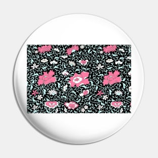 Pink Floral Design Pin