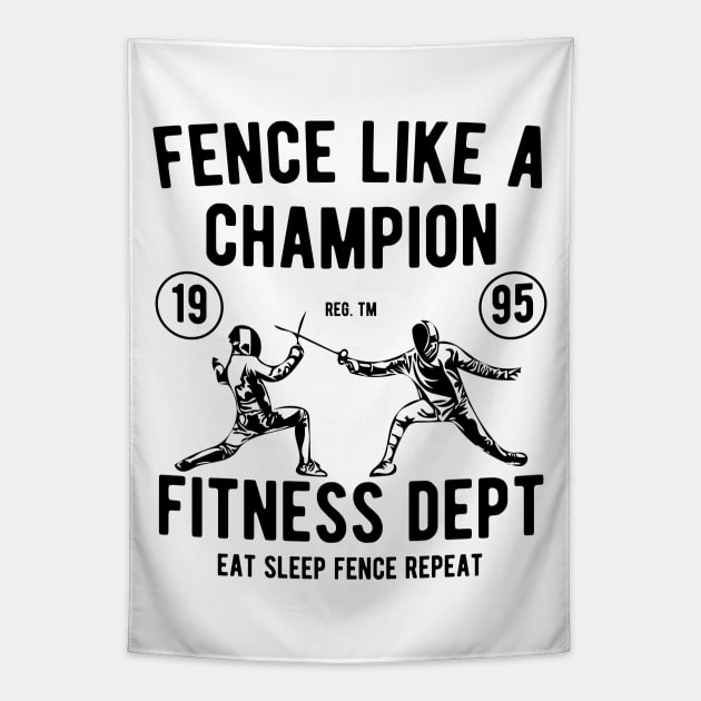 Fencing Champion Tapestry by JakeRhodes