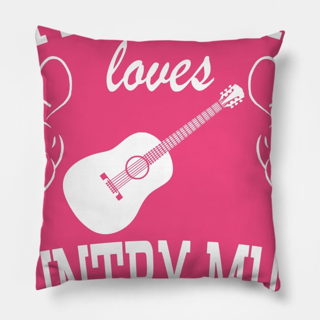 THIS GIRL LOVES COUNTRY MUSIC Pillow by MarkBlakeDesigns