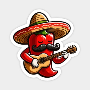 Red Hot Chilli Pepper Funny Cinco De Mayo Fiesta Magnet