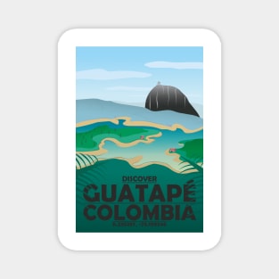 Guatepe Colombia Retro Travel Magnet