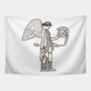 Mythological Angel Messenger of  Mercury  with Roman Helmet Tapestry