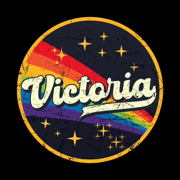 Victoria // Rainbow In Space Vintage Grunge-Style by LMW Art