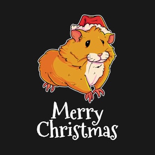 Merry Christmas Hamster Santas Hat Hamster T-Shirt