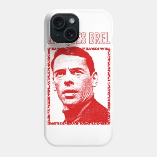 Jacques Brel ∆ Vintage Look Fan Design Phone Case