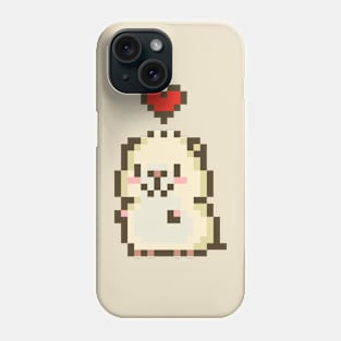 I Love My Cute and Cuddly Pixel Art Hamster Phone Case