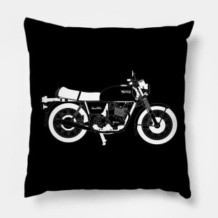 Norton Commando 850 White Outline Pillow