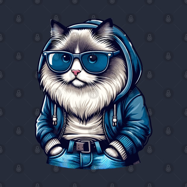 Ragdoll Cat With Sunglasses by Graceful Designs