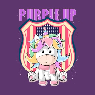 Purple Up Military Child Purple-Up Unicorn for Unicorn Lover T-Shirt