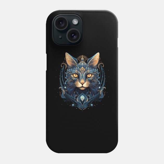 Magical Gothic Warrior Cat Gifts For Cats Lover Gifts for Warriors Phone Case by Positive Designer