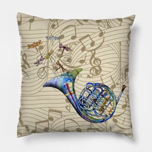 Happy French Horn Pillow