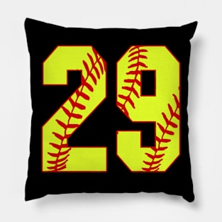 Fastpitch Softball Number 29 #29 Softball Shirt Jersey Uniform Favorite Player Biggest Fan Pillow