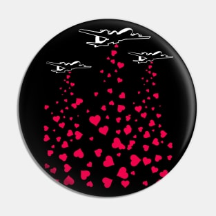 Drop Hearts Not Bombs Spread Love Pin