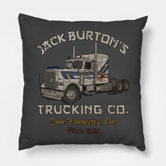 Jack Burton Trucking 1986 Pillow by Thrift Haven505
