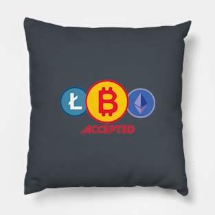 Crypto Accepted Pillow