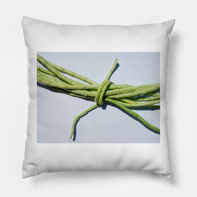 Bundle of Yardlong Beans Pillow by jojobob