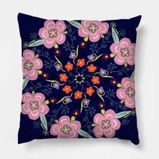 Mandala 7 - flowers Pillow