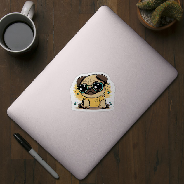 Pug Sticker Pug decal Funny pug decal Pug bumper sticker Car -  Portugal