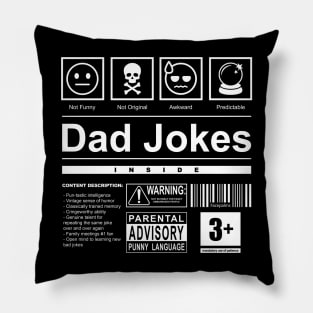 Dad Jokes Label Pillow