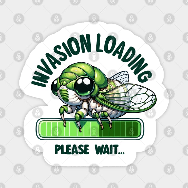 Cicada Invasion Loading Funny Cicada Summer Magnet by creative
