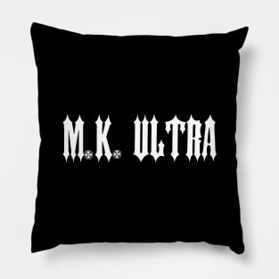 M.K. ULTRA Classic Logo WHITE - Pillow