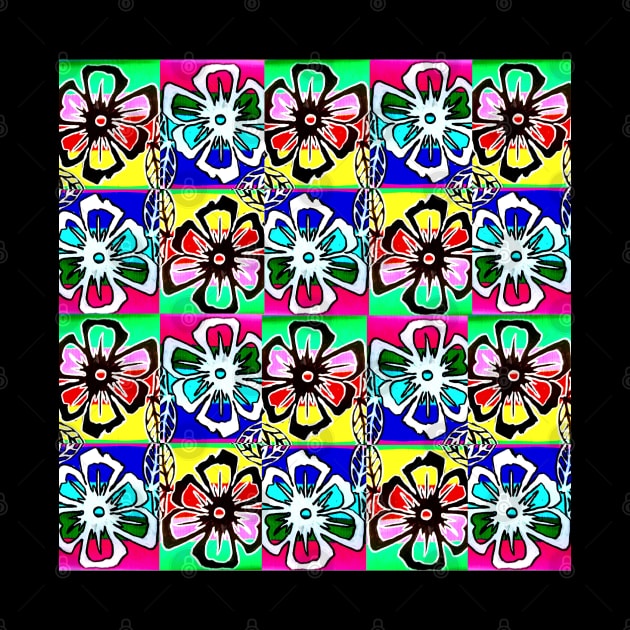 Flowers Neon Art by LowEndGraphics by LowEndGraphics