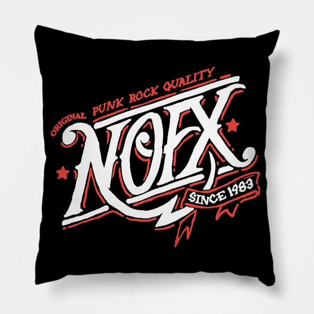 NOFX The Original Punk Rock Band Pillow by darlenehenton