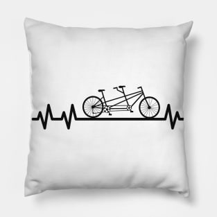 Bike Heartbeat Pulse Cyclist Partner Look Pillow