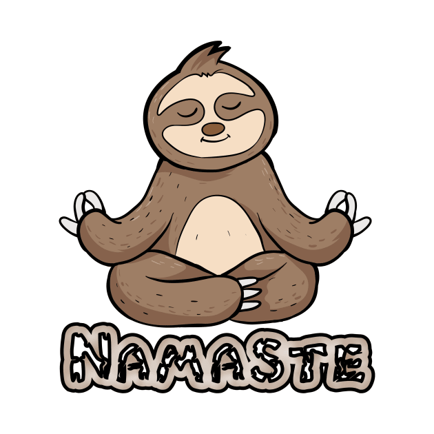 namaste sloth yoga by aboss