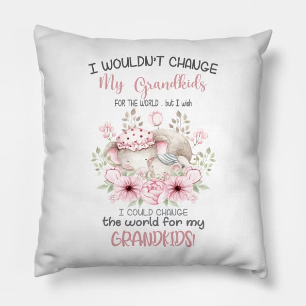 Grandma - Change the World Elephant Pillow by IconicTee