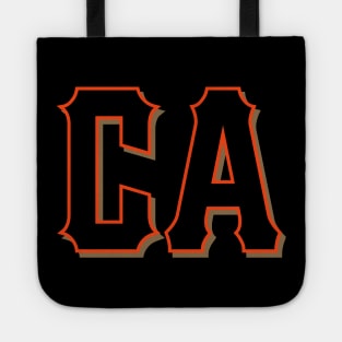 San Francisco 'CA' Baseball Fan T-Shirt: Showcase Your Bay Area Pride with a Bold California Design! Tote